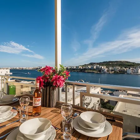 Bayview 2 Bedroom Seaview Apartment With Large Terrace With Panoramic Views - By Getawaysmalta St. Paul's Bay Exterior photo