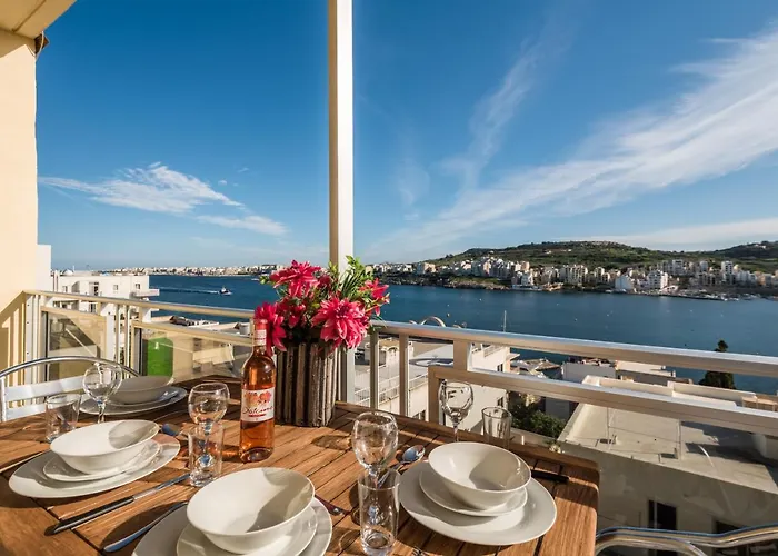 Bayview 2 Bedroom Seaview Apartment With Large Terrace With Panoramic Views - By Getawaysmalta